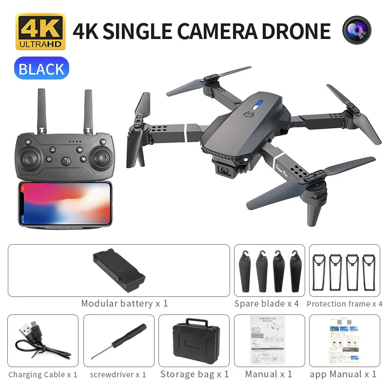 Drone Camera Hd - E88 ProIntelligent Folding Drone Supports single/Dual