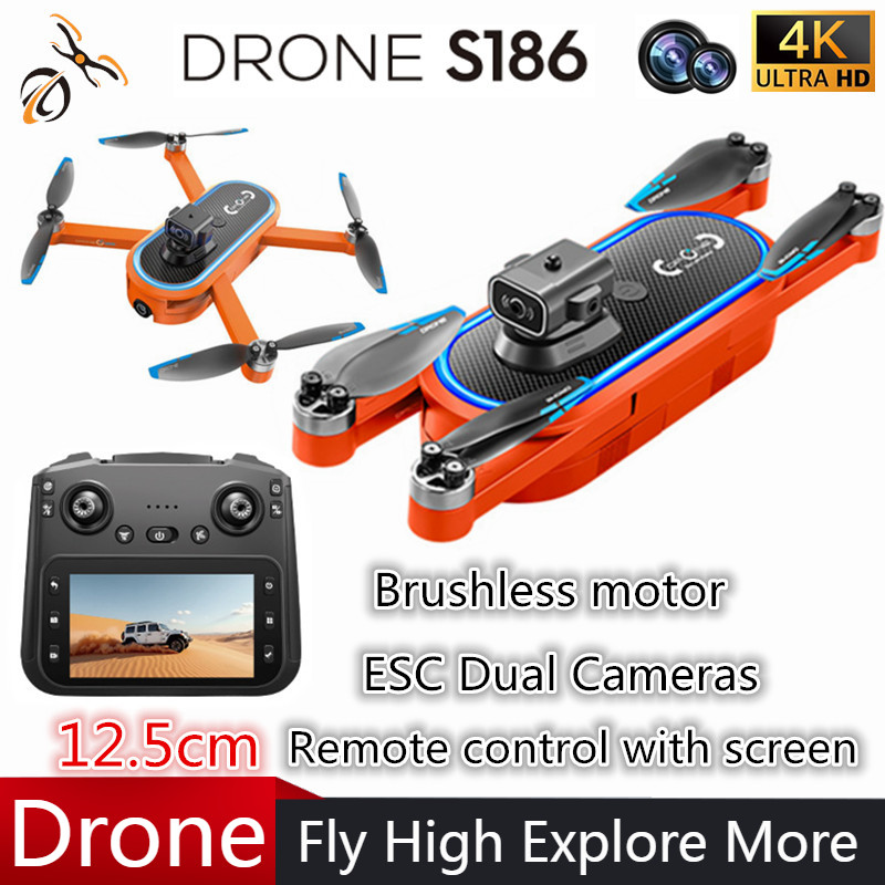 2025 S186 Drone Professional 4 - Drone Camera With Gimbal recension och pris