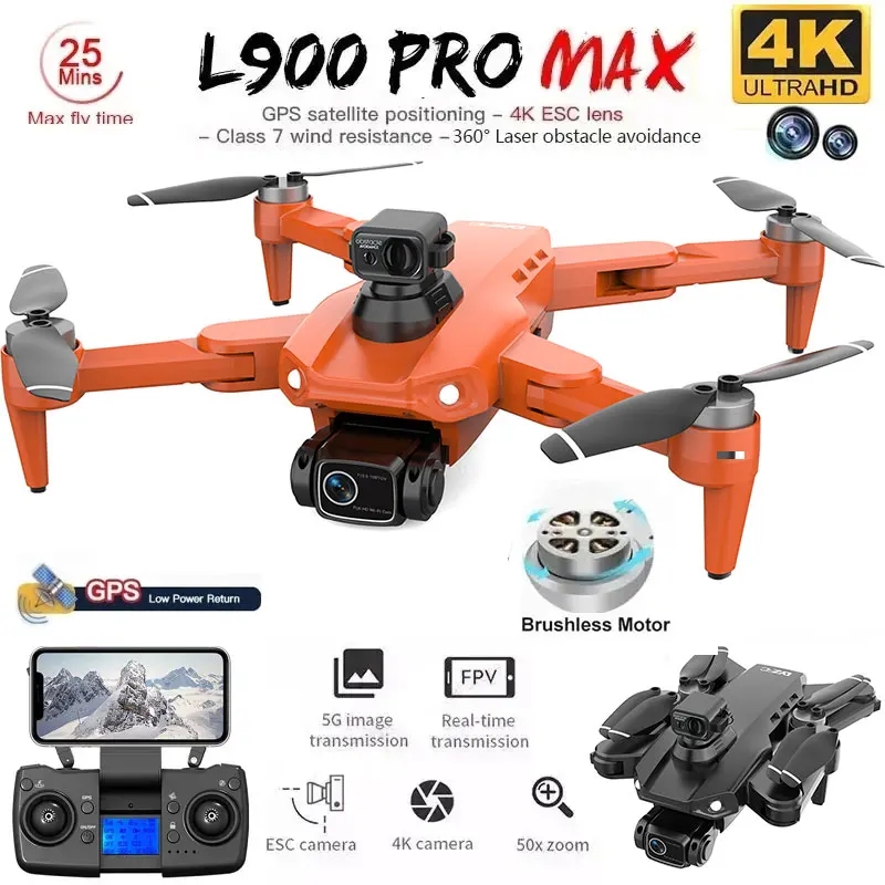 L900 Pro MAX GPS Drone 4K Prof - Drone Camera Night Vision recension och pris