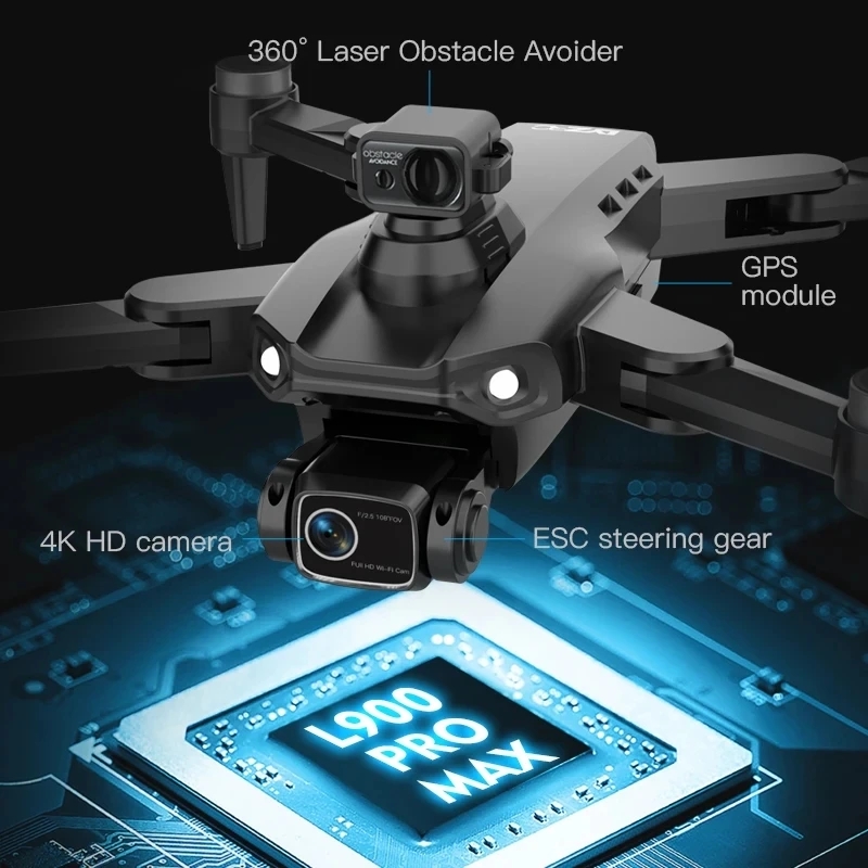 L900 Pro MAX GPS Drone 4K Prof - Drone Camera Night Vision recension och pris