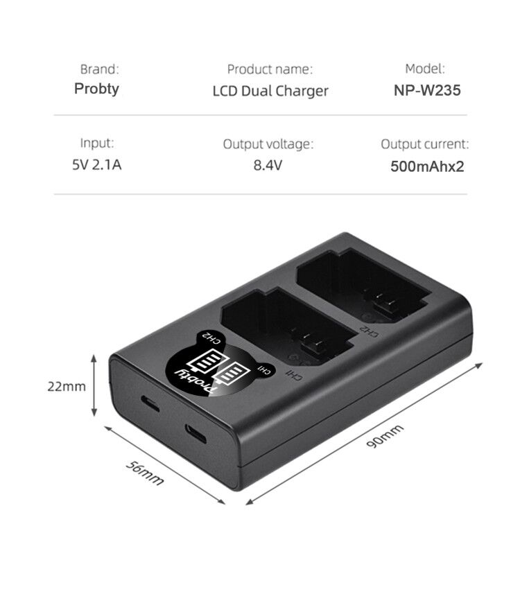 2200mAh NP-W235 NP W235 Batter - Drone Camera Action recension och pris