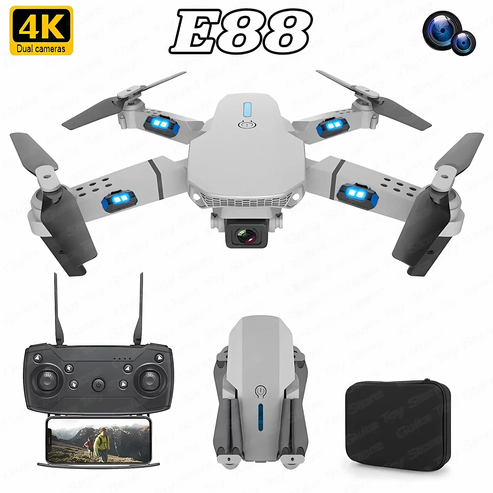 E88 Pro WIFI FPV Drone Wide An - Drone Camera Wide Angle recension och pris